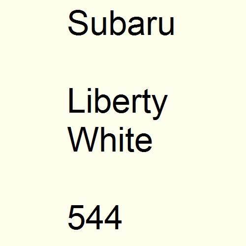 Subaru, Liberty White, 544.